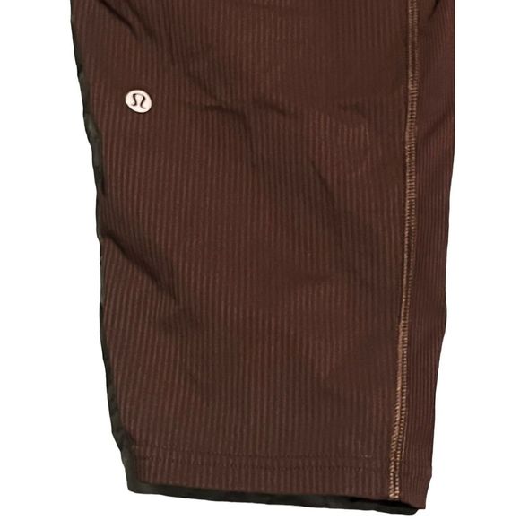 Lululemon Pants Jogger Womens Size 10 Brown Ribbed Dance Studio Cropped NEW - Picture 8 of 15
